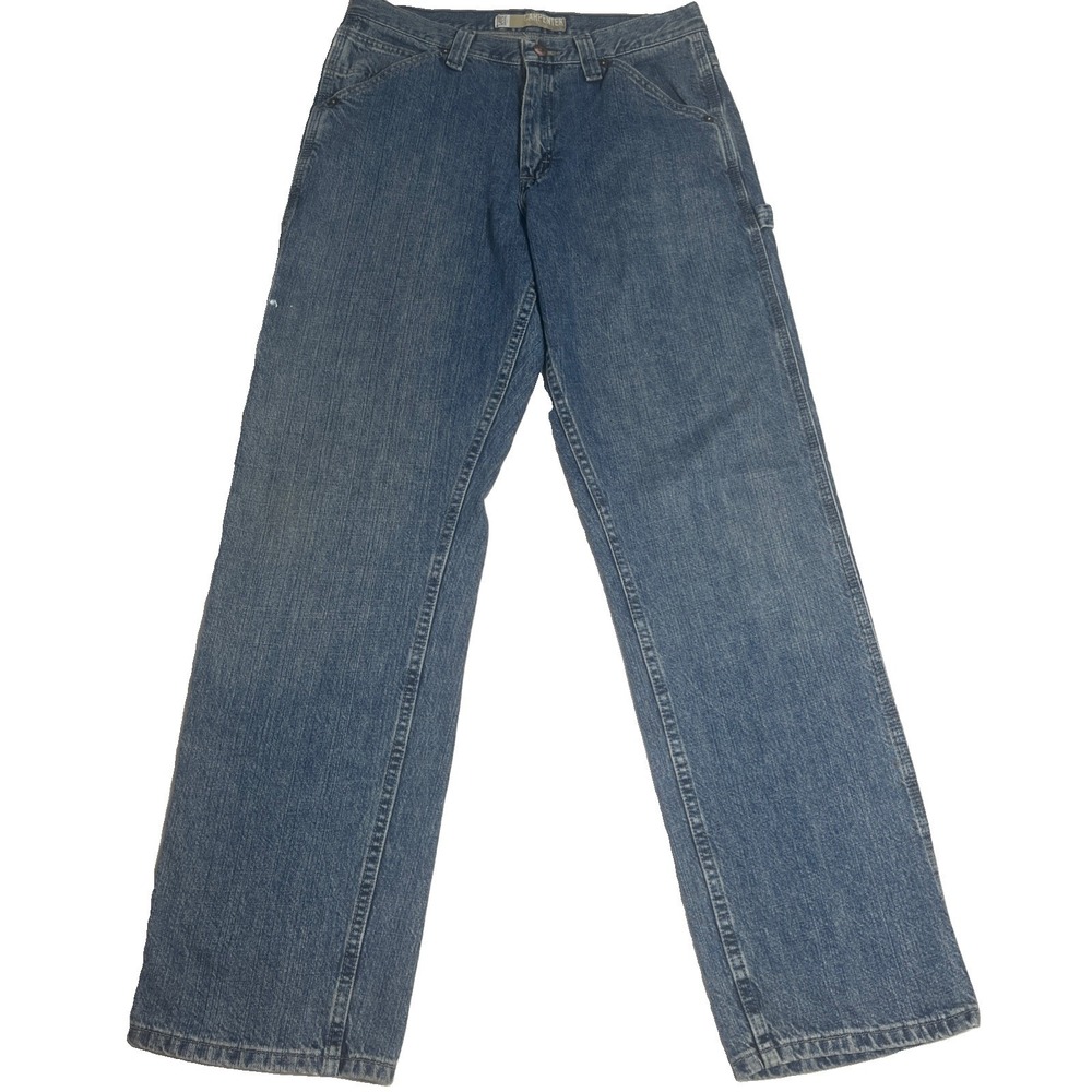 Lee Dungarees Carpenter Jeans Mens Size 32x34 Blue Denim Utility Workwear Grunge